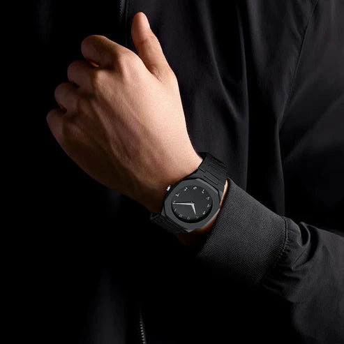 Stainless Steel Black Arabic Aura Watch